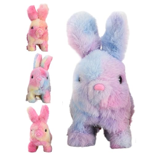 Elektronisches Hopfen Kaninchen, Plüschhüpfenhasen, Elektrisches Sprungkaninchen -Rabbit Toy, Fördert Freude und Entspannung Elektronisches Haustier mit niedlichen wackelnden Ohren für Wohnzimmer, stu von Flkiglm