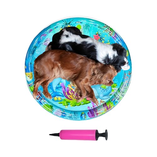Flkiglm Katzen Wassermatte Spielunterlage,Verstärktes Kratzfestes Katzen Wasserbett | Tragbar Aufblasbar Kühlmatte Spielzeug Für Welpen Kätzchen Innenbereich Flkiglm Katzen Wassermatte Spielunterlage,Verstärktes Kratzfestes Katzen Wasserbett | Tragbar Aufblasbar Kühlmatte Spielzeug Für Welpen Kätzchen Innenbereich von Flkiglm