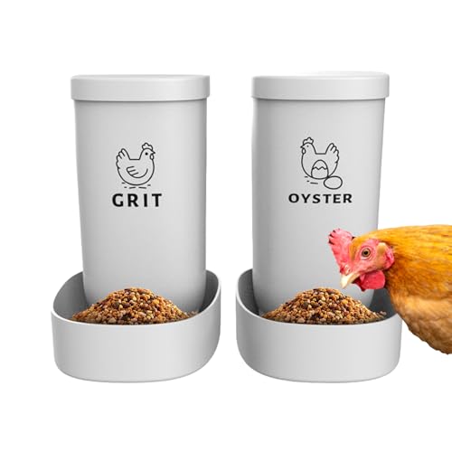 Hühnerfutterautomat | 2-Teiliger Futterautomat Für Küken Entenfütterer,Wasserdichter FutterSpender Für Futter | Für Innen Außen Stall Garten Wand Farmen Hühnerfutterautomat | 2-Teiliger Futterautomat Für Küken Entenfütterer,Wasserdichter FutterSpender Für Futter | Für Innen Außen Stall Garten Wand Farmen von Flkiglm