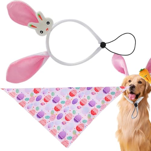 Hundetaschentuch-Lätzchen, dreieckiger Hundeschal | Dreieckige Hunde-Bandana-Lätzchen,Verstellbares Schal-Zubehör für kleine Hunde, Welpen und mittelgroße Hunde von Flkiglm