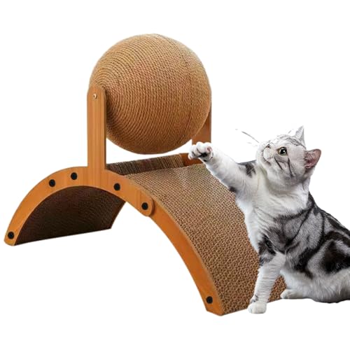 Katzen Kratzspielzeug - | Vertikaler Kratzer mit gewelltem Sockel Interaktives Katzenspielzeug für Mehrkatzen Spiel und Ruhe im Wohnzimmer Fensterbereich für Innen- und Außenbereich für Katzen Kratzspielzeug - | Vertikaler Kratzer mit gewelltem Sockel Interaktives Katzenspielzeug für Mehrkatzen Spiel und Ruhe im Wohnzimmer Fensterbereich für Innen- und Außenbereich für von Flkiglm