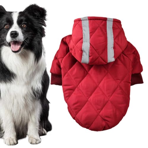 Warmer Haustiermantel, Winterjacke für Hunde - Verstellbarer, verdickter Hundemantel - Welpenjacken für kleine Hunde, mit reflektierenden Streifen für die tägliche Kleidung des Haustiers oder als Urla von Flkiglm