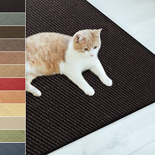 Floordirekt Sisal Fußmatte Teppich Vorleger Kratzteppich Katzenmöbel Kratzmatte Sisalmatte, widerstandsfähig & in vielen Farben und Größen erhältlich (40 x 60 cm, Schwarz) von Floordirekt