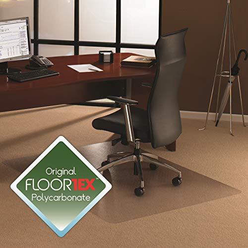 Floortex FCDOGAB1190EV anti-mikrobielle Schutzmatte für die Haustierhaltung, 90 x 120 cm, aus phthalatfreiem Vinyl, matt-transparent, rechteckig, mit Ankernoppen für Teppichböden von Floortex