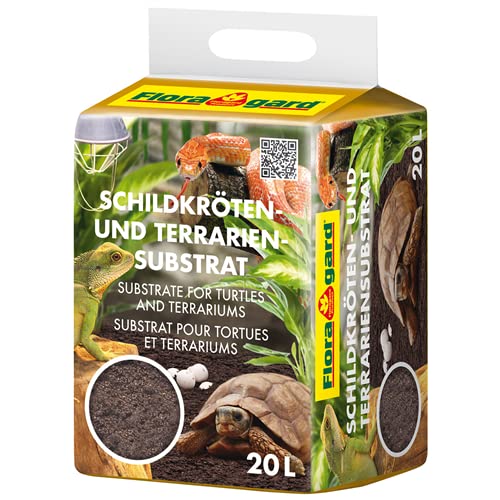 Floragard Schildkrötenerde Schildkrötensubstrat & Terrarienerde - Bodengrund für Terrarien, 20L (1x20L) von Floragard