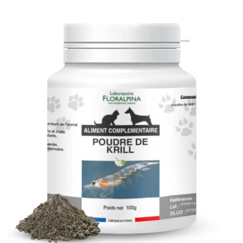 Floralpina - Krillpulver – 100 g für Hunde und Katzen – reich an Omega 3 von Floralpina