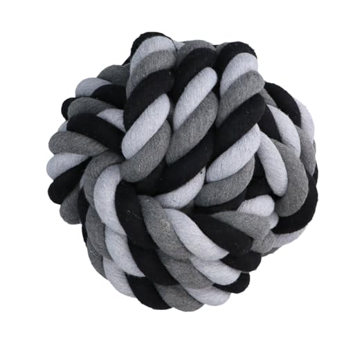 Floss Toss Extreme Rope Ball - Hundeseil - Hundespielzeug - Baumwolle - Grau - Ø 24 cm von Floss Toss