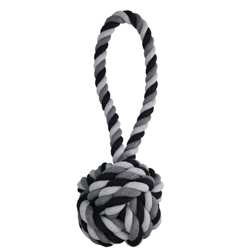 Floss Toss Extreme Rope Sling - Hundespielzeug - Floss rope - 100% Baumwolle - Grau - Ø24 cm - 60 cm von Floss Toss