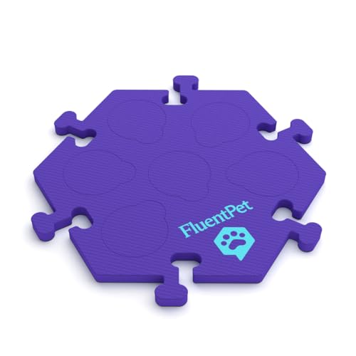 FluentPet HexTiles Lernset für Hunde und Katzen, mit Knöpfen, für bis zu 6 Knöpfe, weich, langlebig und rutschfest, Geschenk für Tierliebhaber, erhältlich in 12 Farben von FluentPet