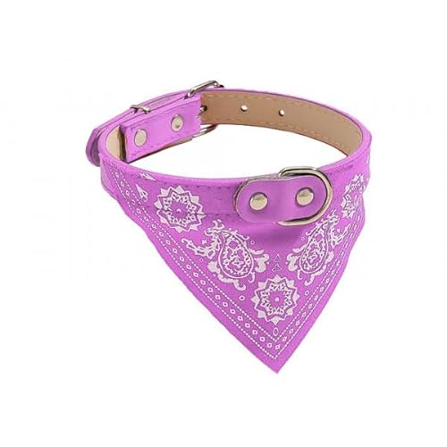 Fluffix Hundehalsband mit Bandana-Halstuch in Rosa - Stil, Komfort und Sicherheit für Hunde und Katzen | 30cm - 39cm (L) Umfang von Fluffix