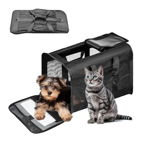 FluffyDream Haustier-Reisetasche, weiche Seiten, tragbare Tasche für Katzen, kleine Hunde, Kätzchen oder Welpen, faltbar, langlebig, von Fluggesellschaften zugelassen, reisefreundlich, tragen Sie Ihr FluffyDream Haustier-Reisetasche, weiche Seiten, tragbare Tasche für Katzen, kleine Hunde, Kätzchen oder Welpen, faltbar, langlebig, von Fluggesellschaften zugelassen, reisefreundlich, tragen Sie Ihr von FluffyDream