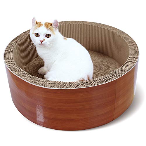 ScratchMe Kratzbaum und Brett, rundes Katzenkratz-Lounge-Bett, langlebiges Pad verhindert Möbelschäden, 45 x 45 x 15 cm, Round Cat Scratching Lounge Bed, braun, 17.32'' x 17.32''x 6.11'' ScratchMe Kratzbaum und Brett, rundes Katzenkratz-Lounge-Bett, langlebiges Pad verhindert Möbelschäden, 45 x 45 x 15 cm, Round Cat Scratching Lounge Bed, braun, 17.32'' x 17.32''x 6.11'' von FluffyDream