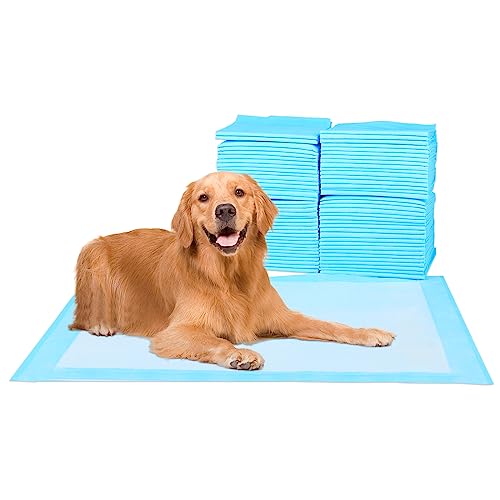 FluffyDream Super saugfähige, wasserdichte Trainingspads für Hunde und Welpen, blau, 55,9 x 55,9 cm (50 Stück) von FluffyDream