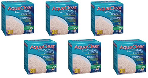 AquaClear 70-gallon Ammoniak Entferner 18 TOTAL Filter (6 Packungen mit 3 Filter Pro Pack) von Fluval