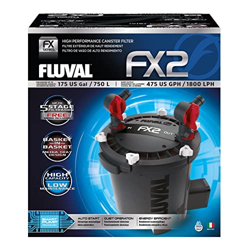 FLUVAL FX2 Hochleistungs-Außenfilter, für Aquarien mit einer Kapazität von bis zu 750l von Fluval