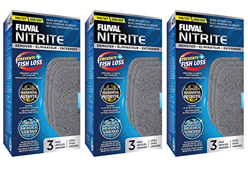 Fluval 9 Stück Nitratentferner Pads für 106/107 & 206/207 Aquarium-Filter von Fluval