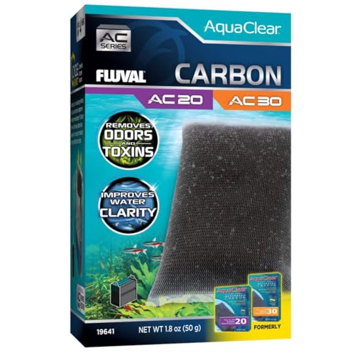 Fluval - Kohle für AC20/AC30 Power Filter, 1,8 oz / 50 g - Verbessert die Gesundheit der Fische, fördert kristallklares Wasser, für den Einsatz in Süß- und Salzwasseraquarien von Fluval