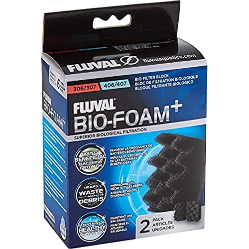 Fluval Bio Foam Plus, feine Schaumstoffpatrone, für Fluval Außenfilter 304, 305, 306, 307, 404, 405, 406 und 407, 2er Pack von Fluval