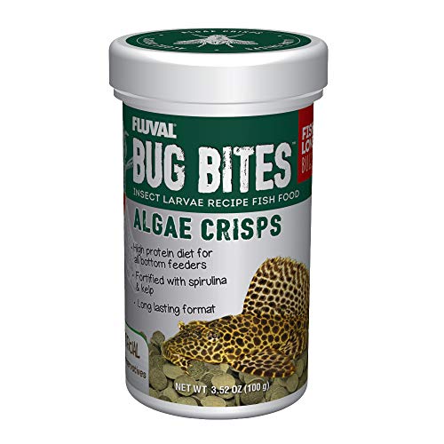 Fluval Bug Bites Fischfutter Algenchips, für am Boden fressende Fische, 250ml von Fluval