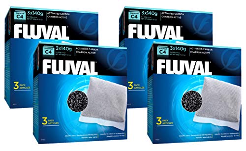 Fluval C4 Carbon – 12 Filter Gesamt (4 Packungen mit 3 Filter Pro Pack) von Fluval