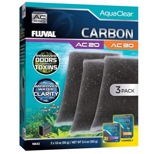 Fluval Kohlefilter Rucksack für Aquarium AquaClear AC20/AC30, 3 Stück von Fluval