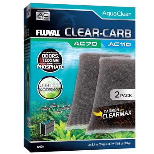 Fluval Clear-Ladekohle für Aquarium, AquaClear AC70/110, 2 Stück von Fluval