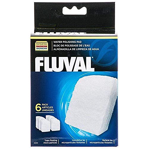 Fluval Feinfilterpads, für Fluval Außenfilter 304, 305, 306, 307, 404, 405, 406 und 407, 6er Pack von Fluval