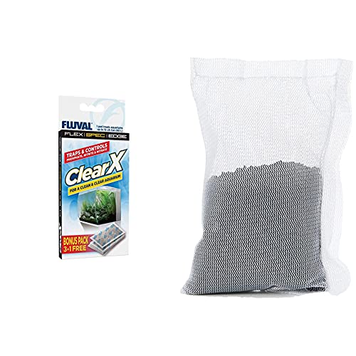 Fluval Filtereinsätze Kohle Produktreihe Spec & A1336 Clear X Filter Kissen 4er Pack von Fluval