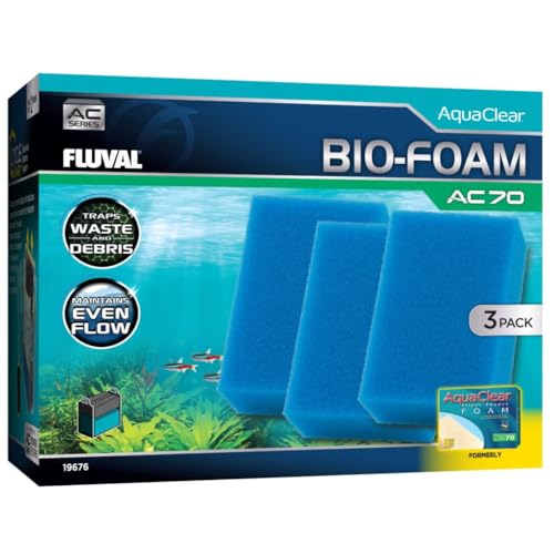 Fluval Nachfüllpack Bio-Foam Blau für Filter AquaClear AC70, 3 Stück von Fluval