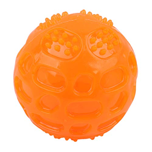 Flybloom Pet Chew Toy Dog Vokalball Hundetrainingsball für kleine mittlere und große Hunde (Orange) von Flybloom