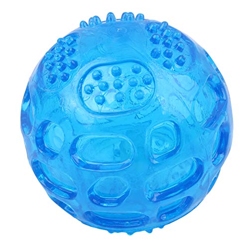 Flybloom Pet Chew Toy Dog Vokalball Hundetrainingsball für kleine mittlere und große Hunde (blau) von Flybloom