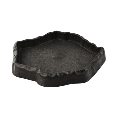 Reptilien Wasserschale, Reptilien Futterstation Harzfelsen Reptilienfutter und Wasser-Futternapf, Reptile Rock Feeder Bowl Schildkröte Eidechse Harz Water Bowl Reptile Terrarium Food Dish (S) von Flylin