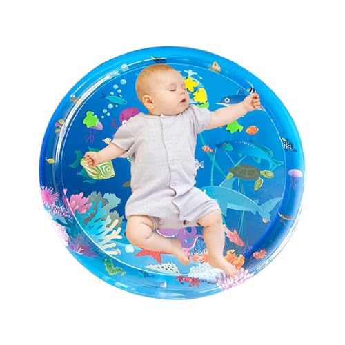 FmtwPhn 100cm Aufblasbare Sensorische Wasser-Spielmatte Für Katzen, Verdickte Wasser Sensor Spielmatte Für Katzen, Sensor Wasserspielmatte, Sommer Wassersensorische Spielmatte von FmtwPhn