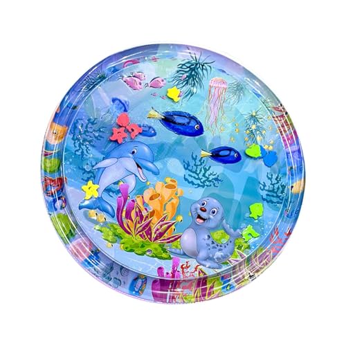 FmtwPhn 105cm Aufblasbare Sensorische Wasser-Spielmatte Für Katzen, Verdickte Wasser Sensor Spielmatte Für Katzen, Sensor Wasserspielmatte, Sommer Wassersensorische Spielmatte von FmtwPhn