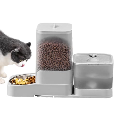 FmtwPhn Automatischer Katzenfutterautomat - Automatischer Hundefutterautomat Mit Wassertränke,Futterbehälter Aufbewahrung Mit Edelstahlnapf Für Haustiere FmtwPhn Automatischer Katzenfutterautomat - Automatischer Hundefutterautomat Mit Wassertränke,Futterbehälter Aufbewahrung Mit Edelstahlnapf Für Haustiere von FmtwPhn