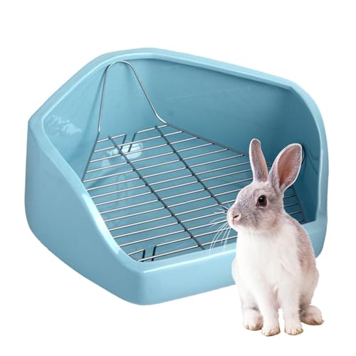 FmtwPhn Bunny WC-Ecke | Käfigtoilette für Kleintiere – Pentagon-Form Tiertoilette mit abnehmbarem Draht, Haustiertoilette für Ente, Huhn von FmtwPhn