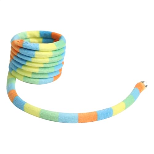 FmtwPhn Cat Spiral Spring Toy, Katzen Springspielzeug mit Bell - Interaktives Plüsch -Katzenspielzeug Keep Fit - Gummi -Kauspiel für kleine Rassen Welpen Kaninchen von FmtwPhn