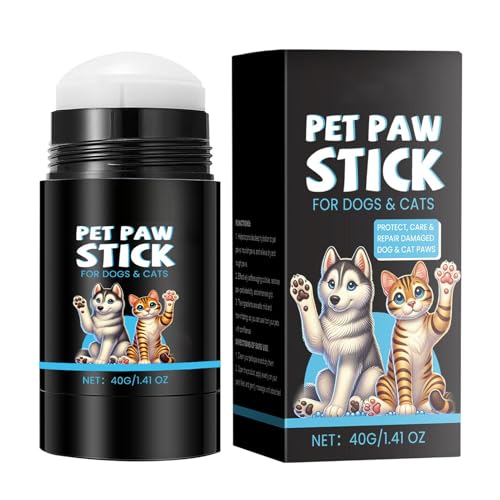 FmtwPhn Hundepfotenbalsam | Beruhigender Roll-On Pfotenbalsam für Haustier | Gesunder Hunde- und Katzenpfotenbalsam Stick Roll On Pet Krallenpflegebedarf von FmtwPhn