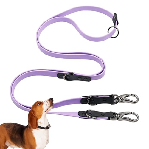 FmtwPhn Hundetrainingsleine,Zugseil Hochleistungs-Trainingsseil | Laufleine mit 2 Metallschnallen, schützendes PVC-Hundebindekabel für mittelgroße und große Hunde beim Wandern und Camping von FmtwPhn