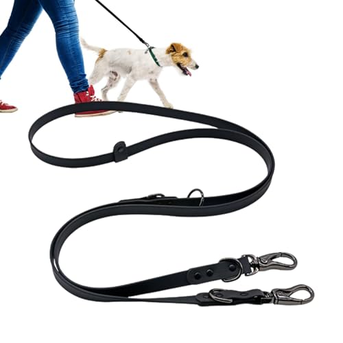 FmtwPhn Hundetrainingsleine | wasserdichte Zugleine aus PVC | Laufleine mit 2 Metallschnallen, schützendes PVC-Hundebindekabel für mittelgroße und große Hunde beim Wandern und Camping von FmtwPhn