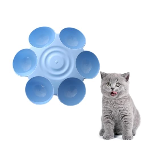 Blumenförmige Haustierschale - Blütenblätter Design Pet Bowl, Blumenhundschüssel | 6-Merkmal-Safe-Kätzchen-Speisegericht, Süße Pet-Schalenblume, Neuartige Haustierschalen Für Innenkatzen, (13,78x13.78 von Fmzrbnih