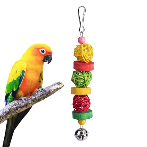 Cockatiel Toys - Vogelkäfigdekoration, Vogelkauspielzeug | Naturholzvögel Rattan Ball, Vogelkäfigspielzeug Für Wellensittiche, Lovebirds, Darlegende, Sheilige, Cockatatoos, Afrikanische Graue Papageie von Fmzrbnih