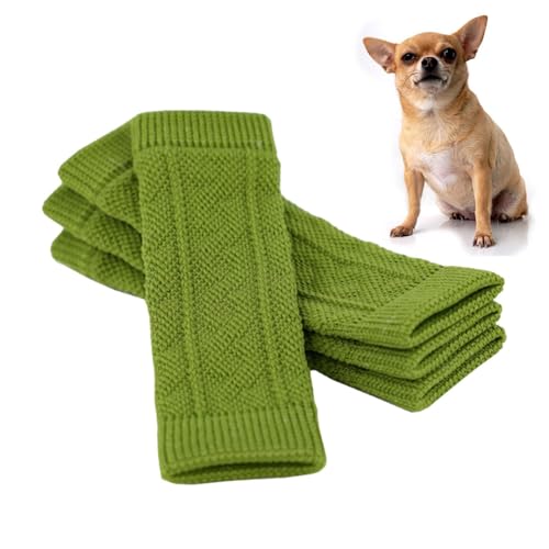 Ellenbogenschutz für Hunde, 4 Stück, Beinwärmer, Wiederverwendbare Ellenbogenstütze, tragbare Stricksocken, Hundebeine, Mehrzweck-Wickelschutz, Haustier-Ellenbogen-Schutzhülle für Hundebeine, (Gelb, von Fmzrbnih