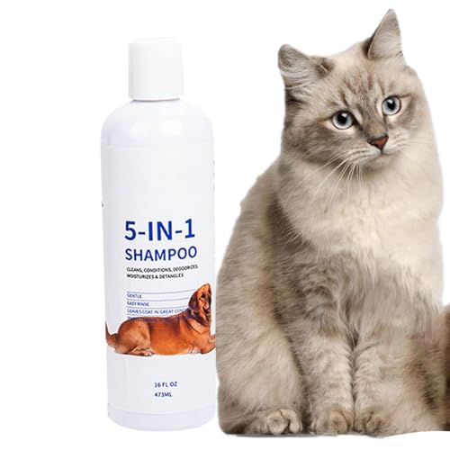 Feuchtigkeitsspendendes Hundeshampoo, Haustiershampoo - Tränenloses Welpenshampoo | 16fl Oz Hundeshampoo und Fellwaschmittel, Hundeshampoo für stinkende Hunde, natürliches Hundeshampoo für Welpen von Fmzrbnih