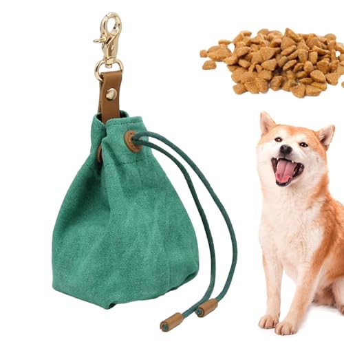 Fmzrbnih Hundetrainingstasche – Tragbare Leckerli-Tasche für Hundetraining | Kordelzug-Design, Snack-Tasche mit Metallhaken, wasserdichte Trainingstasche für Einkaufen, Outdoor, Klettern, Wandern von Fmzrbnih