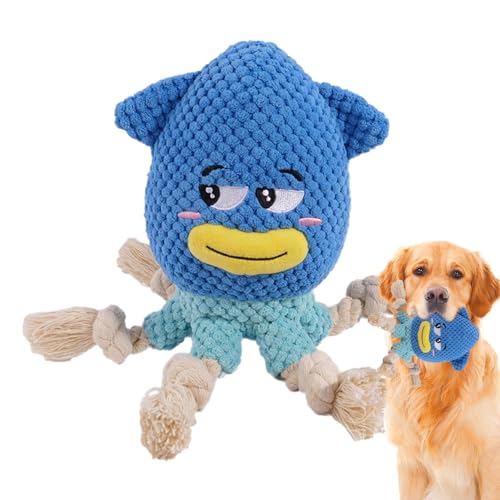 Fmzrbnih Pet Octopus Spielzeug - Anti-Biss Plüsch Kauspielzeug mit Sound | Pet Supplies Quietschendes Octopus Plüschtier für kleine, mittelgroße und große Hunde von Fmzrbnih