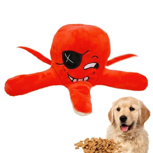 Fmzrbnih Weiches Kauspielzeug für Hunde – Puzzle-Spiel, quietschendes Spielzeug, Oktopus- -Plüschspielzeug, Hunde-Puzzle-Spielzeug, weiches Quietscher, interaktives Hundespielzeug, von Fmzrbnih