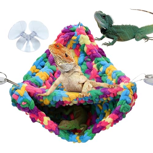 Hängemattenbett, Barbu-Drache, weich, Zubehör für Barbu Dragon | Drehbares Bett für weiches Terrarium | Reptil mit doppelschichtigem Design für Eidechsen, Schlangen, Chamäleons, Papageien von Fmzrbnih