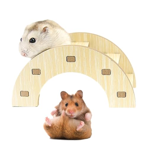 Hamsterbrücke | Kletterleiter Spielzeug Habitat mit Holzkäfig für Kleintiere, sicheres und lustiges Brückenspielzeug, praktisch für Hamster Schwein Chipmunk Guinea von Fmzrbnih