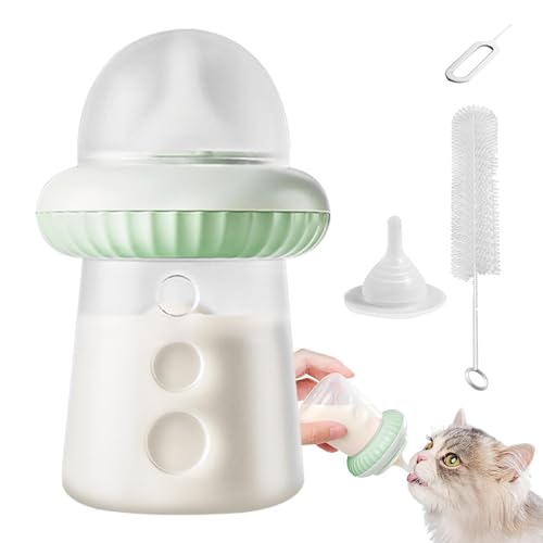 Kitten Stillflasche, Kitten Feeder Flasche, Silikon Fütterungsnippel, Ergonomische Abnehmbare Kätzchen Flasche für Meerschweinchen, Eichhörnchen, Kaninchen, Frettchen von Fmzrbnih